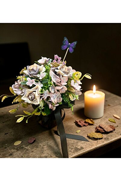 sedoshhomevision Lilac Powder Hydrangea Artificial Flower Arrangement Decorat...