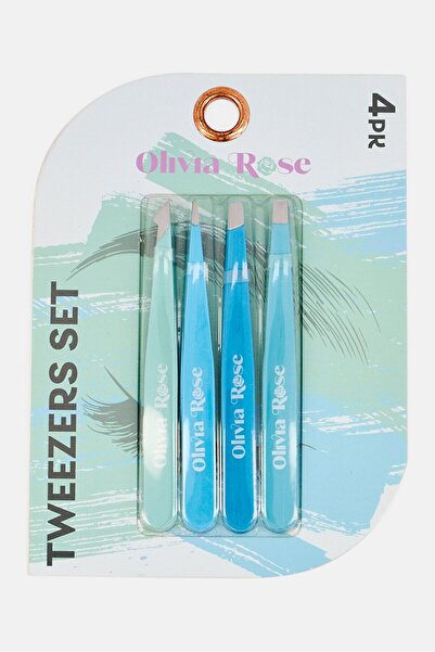 Olivia Rose مجموعة ملاقط من 4 قطع، متعددة الألوان