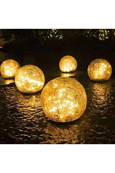 SimpluAcasa Solar Cracked Glass Globe Lamp, Warm White Light, IP65 – Garden a...
