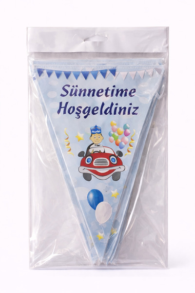 Happyewent Sünnetime Hoşgeldiniz Yazılı Üçgen Flama – Sünnet Partisi Banner S...
