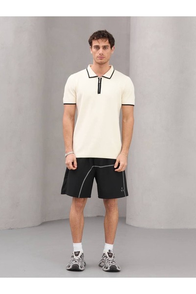 Yeblin Zippered Knitwear Beige