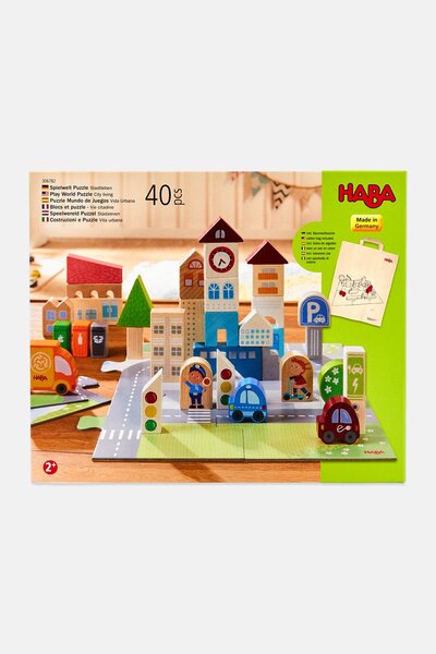 Haba أحجية عالم اللعب المكونة من 40 قطعة - الحياة في المدينة
