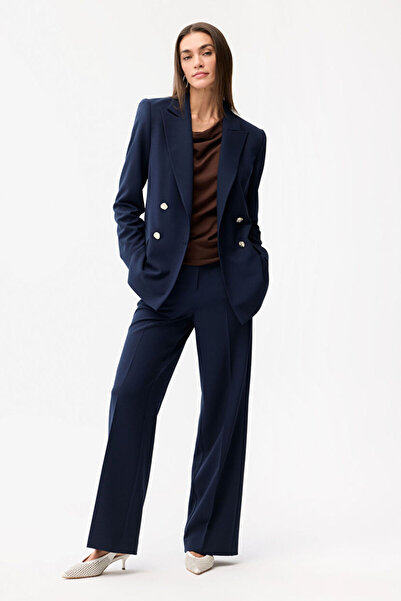 Love My Body Gabardin Bol Paça Cepli Pantolon