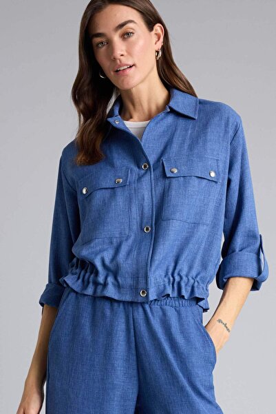 DeFacto Regular Fıt Gömlek Yaka Blazer Ceket H0890AX26SM