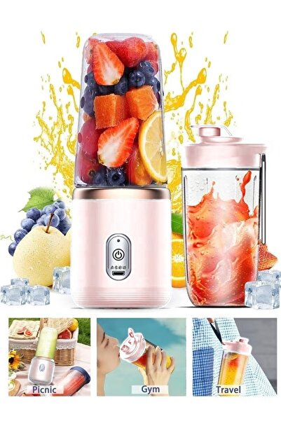 Generic Portable Blender Personal USB Blender Fruit Veggie Juicer Cup With 6 ...