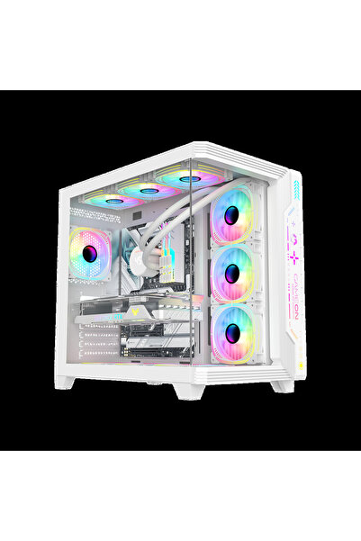 GAMEON Pulse Artic Series ARGB Mid Tower Gaming Case - White