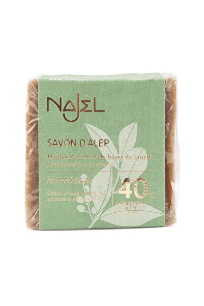 NAJEL صابون حلب بزيت الزيتون وزيت الغار بنسبة 40%، 185 غرام