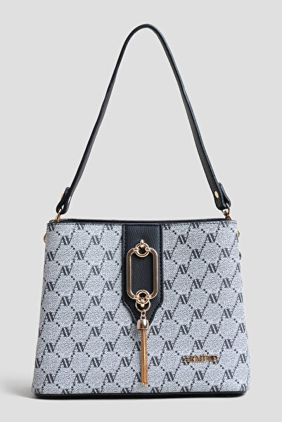 Armine Noktalı Çanta Gri