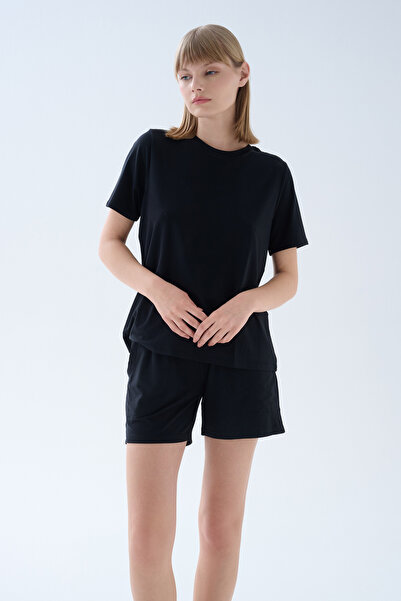 Hays Kadın Modal Kısa Kollu Bisiklet Yaka T-shirt