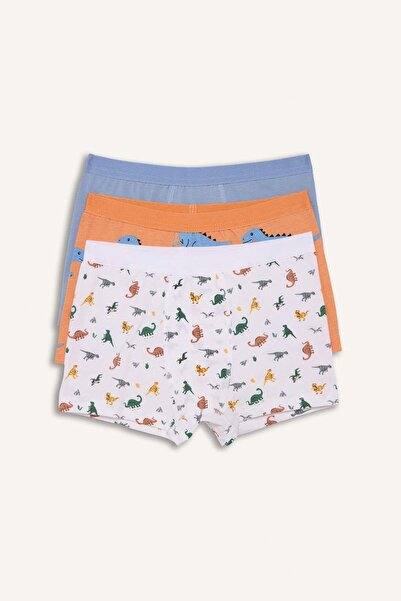 DeFacto Dinozor Baskılı Penye 3'lü Boxer Erkek Çocuk H0704A826SP