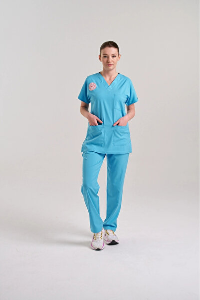 Moodamedikal Doktor Ve Hekim Forması Scrubs Likralı Takım Sağlık Bakanlığı Uy...
