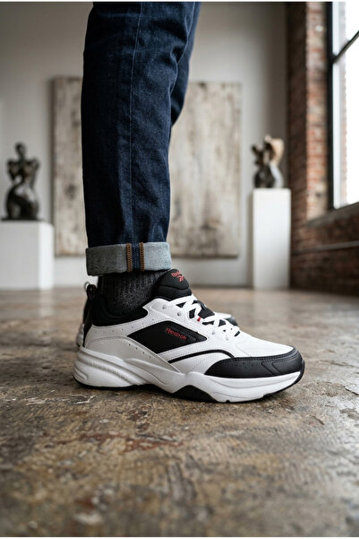 Reebok Чоловічі кросівки Vivid Voyage II на зручній підошві, біло-чорні