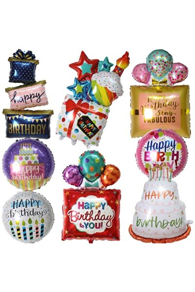 DELPI Set of 8 Happy Birthday Balloons