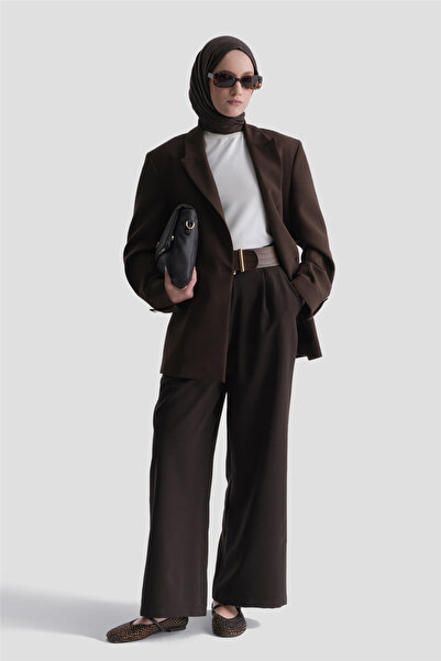 Armine Palazzo Pantolon Kahverengi