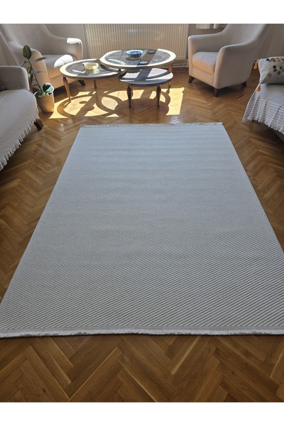 ANUTYA HOME Bordürlü Sisal Krem İskandinav Extra Yumuşak Özel Kesim Kolay Tem...