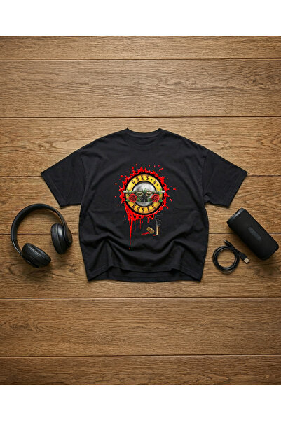 STİL-X Tricou oversize unisex din bumbac 100% cu imprimeu Guns N' Roses