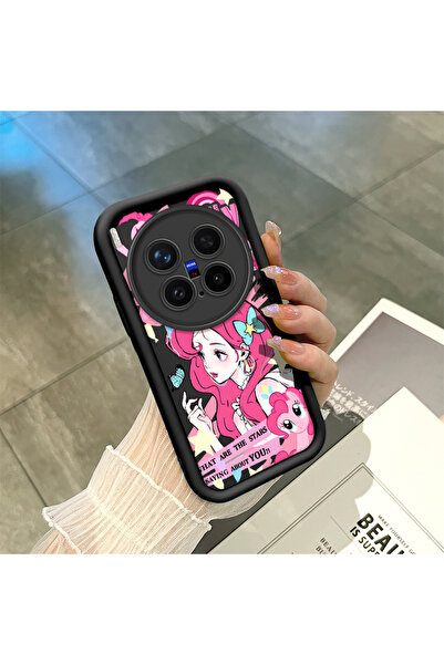 ucuc حافظة سيليكون سوداء متوافقة مع هاتف Vivo X300 Pro، مقاومة للصدمات مع حما...