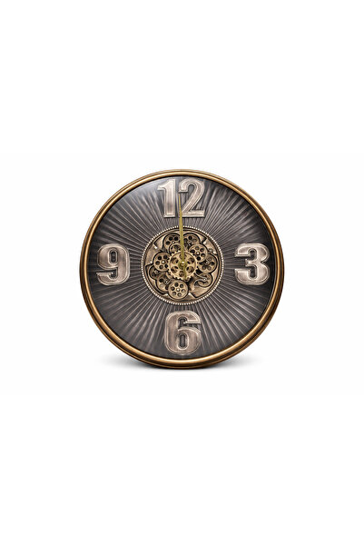 WDA ساعة حائط دائرية بتصميم كلاسيكي عتيق – ساعة ديكور منزلية ومكتبية بتصميم عتيق