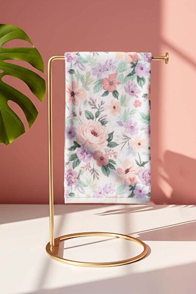 Rivaİstanbul Μεταλλική κάθετη θήκη για πετσέτες σε χρυσό χρώμα