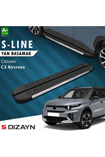 S Dizayn S-Dizayn Citroen C3 Aircross 2 S-Line Krom Yan Basamak 183 Cm 2024 Ü...