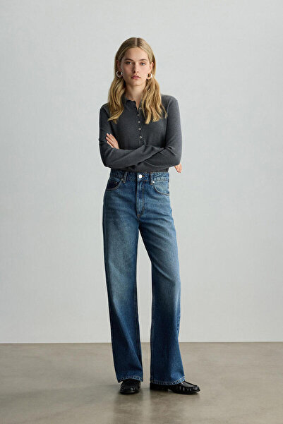 BE BLUE Blue Straight Fit Denim Pants