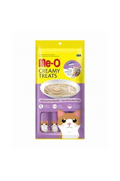 me-o مكافآت القطط من التونة الكريمية مع الإسكالوب - 60 غرام
