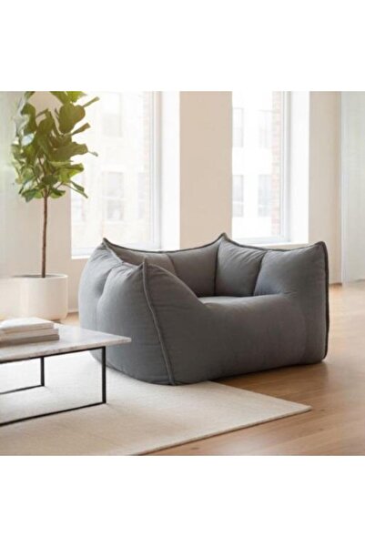 HOMEZ NEED Luxury Floor Relaxation Chair – Upholstered Seat in Modern Gray