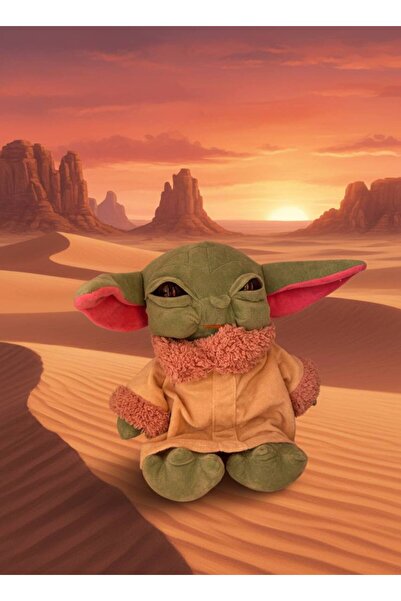 farddad Baby Yoda 50 cm Peluş Oyuncak Sevimli Yumuşak Uyku ve Oyun Arkadaşı P...