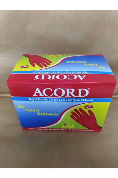 Acord 25 Pairs No: 7 Small Size Dishwashing and General Work Gloves