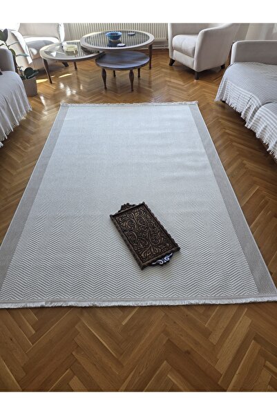 ANUTYA HOME Bordürlü Sisal Krem Bej İskandinav Extra Yumuşak Özel Kesim Kolay...