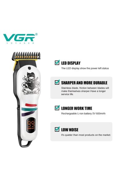 Generic (Unbranded) ماكينة حلاقة الشعر الاحترافية للرجال من في جي آر، طراز V-971