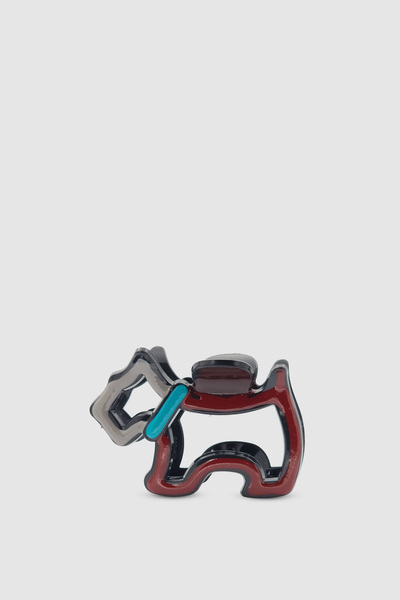 Wuclo Turquoise Dog Collar with Detailed Acrylic Clasp Buckle and Dog Figure