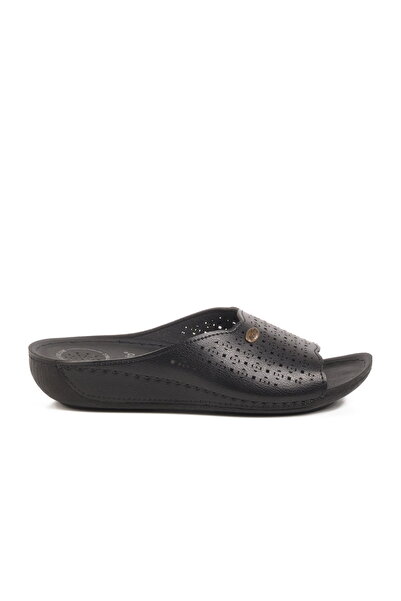 Aspor Black Anatomical Women's Flat Slippers