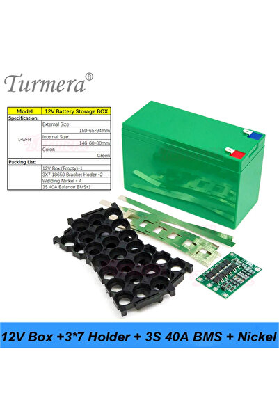 Choice13 18650 3X7 green set 12V Battery Storage Box 7A to 20Ah 3X7 18650 Li-...