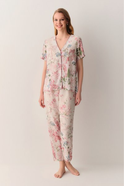 SUWEN Talia Shirt Collar Pajama Set