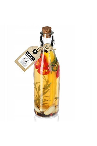 KADAX Sticlă de sticlă pentru ulei de măsline și oțet cu dop Sticlă de 225 ml...