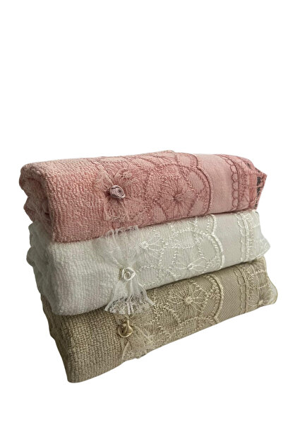 şenkahveci tekstil 6-Pack of Guipure Lace Elyüz Towels