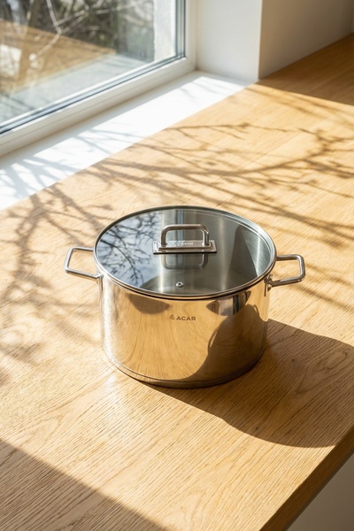 ACAR Vas din oțel inoxidabil piele n - 28 cm