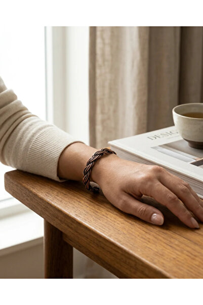 Dorvina Copper Bracelet Knitted Model Pure Copper Healing Adjustable Women's ...