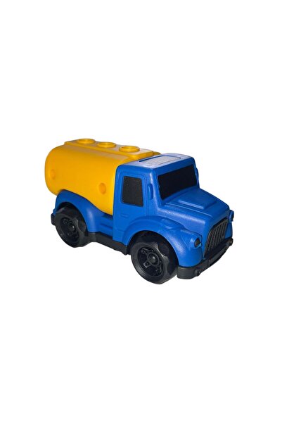 MGS OYUNCAK شاحنة ألعاب صغيرة باللونين الأزرق والأصفر