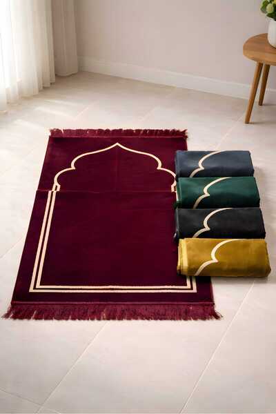 PIRISA 10 Pieces of Sade Az Patterned Luxury Velvet Prayer Mats, Woven Dodya ...