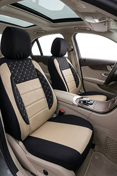 shop Renault Megane 2 Uyumlu BEJ GOFRAJ KUMAŞ FULL ORTOPEDİK Oto Koltuk Kılıf...