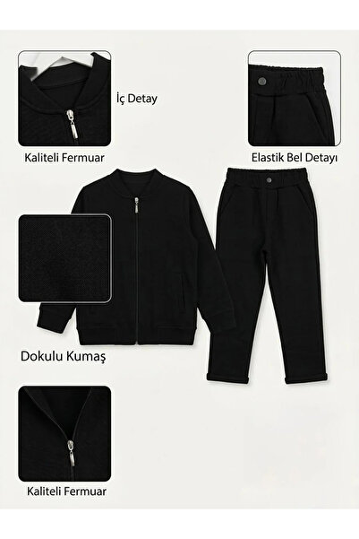 kidstalya Cotton Piece Piqué Fabric Boys' Suit (6-14 Years)