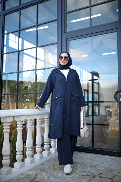 NS Moda Tesettür Rota Set Navy Blue-Model 563