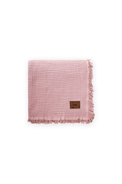 Cigit Muslin Four Layers Bedspread 200X220 cm Powder Pink