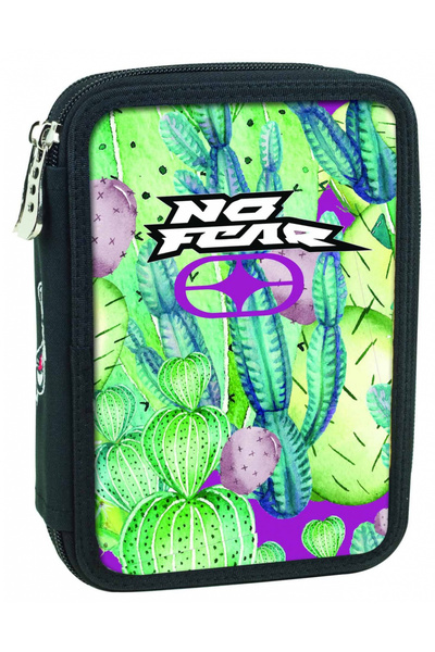 BMU Back me up Cactus Double Pencil Case 31 Pieces Green