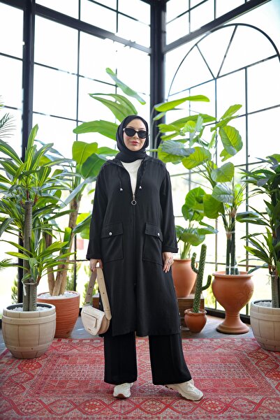 NS Moda Hijab Rota Set Black-Model 563