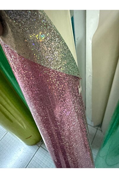 OSSOFOL Hologramlı akvaryum filmi 100 cm x 50 cm pembe renk iç kısım hologramlı kendisi yapışkanlı