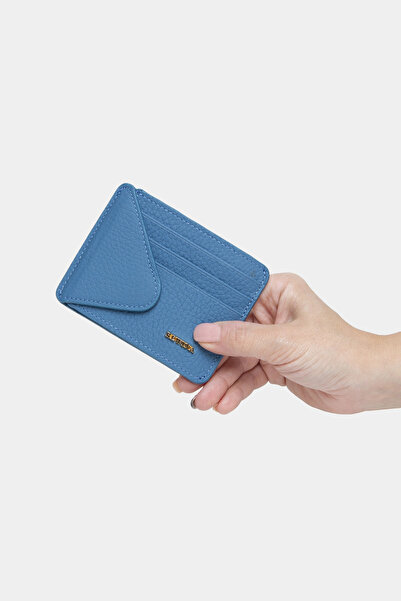 REWİNA Massarelli X Genuine Leather Women's Wallet and Card Holder Blue Mcz9111