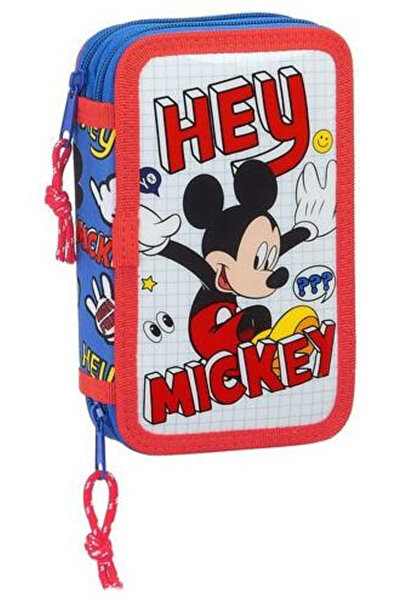 Disney Mickey Mouse Double equipped Mickey Mouse Hey pencil case, 29 pieces, ...